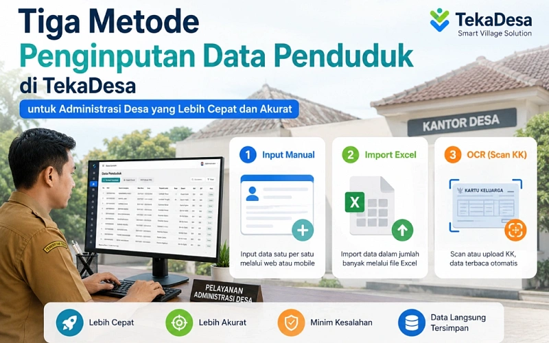 Tiga Metode Penginputan Data Penduduk di TekaDesa untuk Administrasi Desa yang Lebih Cepat dan Akurat