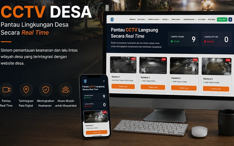 Pantau Lingkungan Secara Real Time dengan Fitur CCTV Desa pada TekaDesa