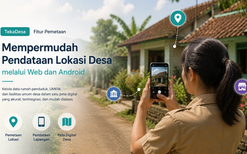 Fitur Pemetaan TekaDesa: Mempermudah Pendataan Lokasi Desa melalui Web dan Android